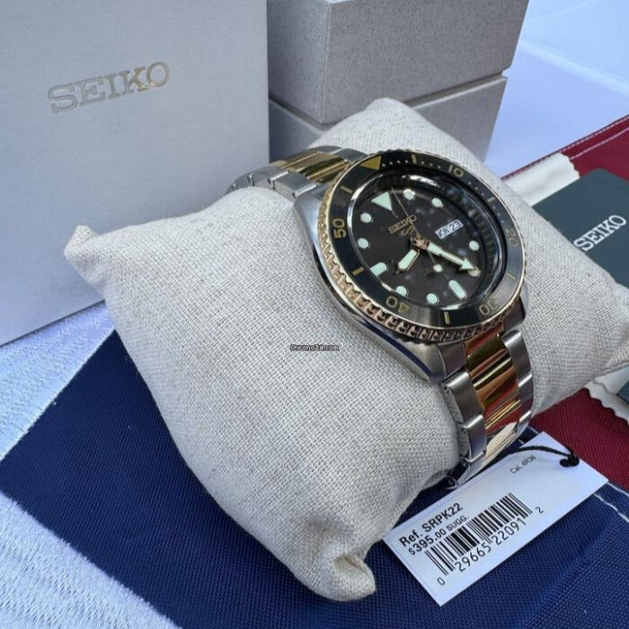 Seiko 5 Sports Automatic Special Creation Black Dial Two Tone Steel Strap Watch For Men - SRPK22 - Image 7